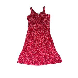 Old Navy Red and White Sleeveless Sundress Size Small